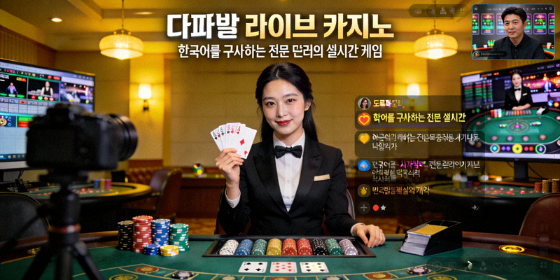 다파벳 라이브 카지노 - 한국어를 구사하는 전문 딜러의 실시간 게임